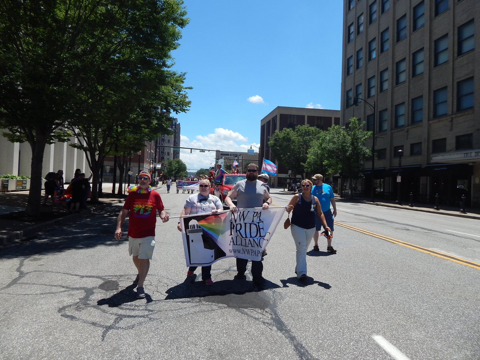 NW PA Pride Alliance leading Pride parade