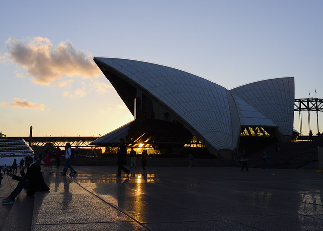 Opera House steps at sunset, Sydney