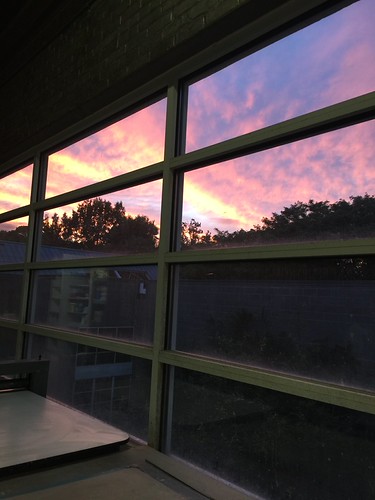 Sunset by Tobyotter, as seen from the pottery studio windowsunset