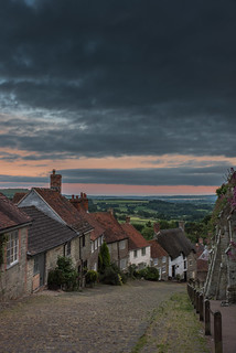 Sunset at Gold Hill, Shaftesbury