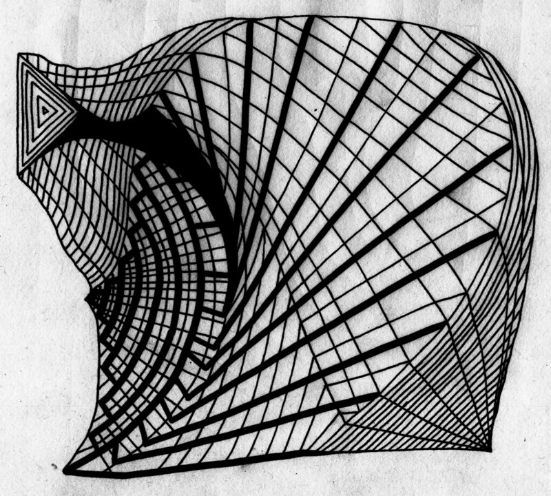 Spider, Sensed — pen and ink drawing by Daniel Ari Friedman. "I have learnt much from my teachers, more from my colleagues, and most from my students." – Rabbi Hanina [חנניא] "Howev