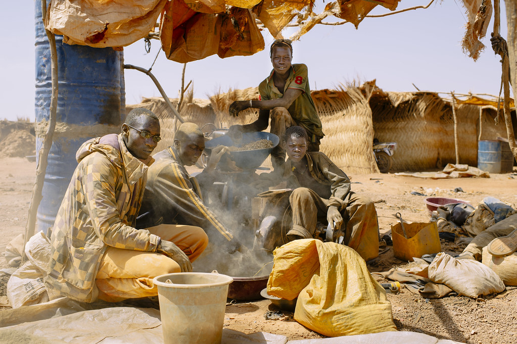 Sindri village near Kongoussi. Seydou,16 years old, a gold prospector and manager of the grinder, Burkina Faso.