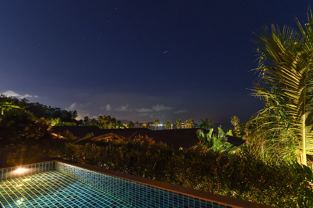 Resort Villa Pool and the night sky