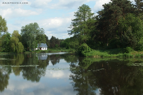 outdoor poland polska europe water lake house landscape trees green