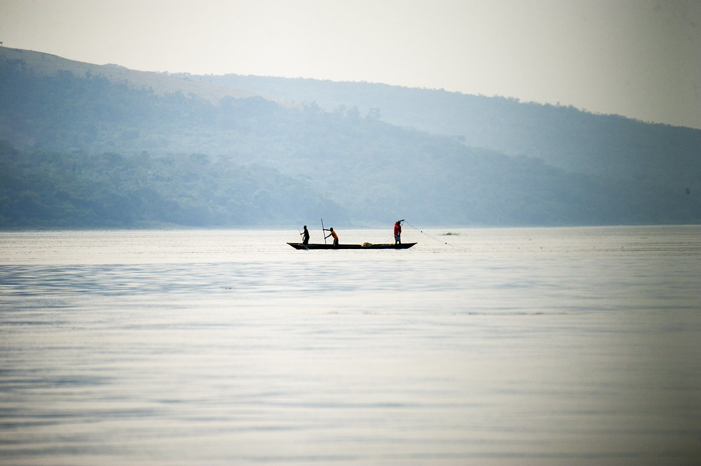 Fishing on the Congo River between Kinshasa and Lukolela, Democratic Republic of Congo.