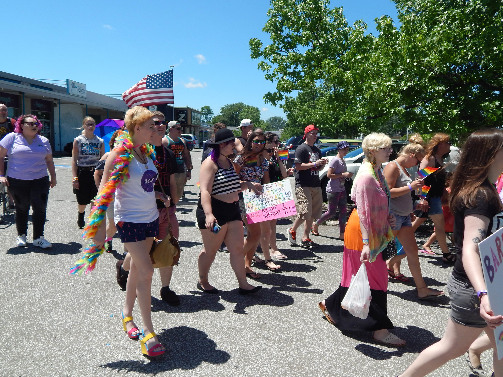 Stepping off in Pride Parade