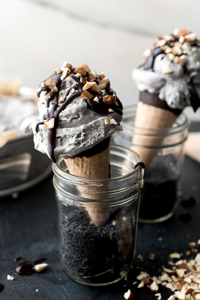 Black Sesame Coconut Ice Cream