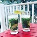Mojitos on the balcony. With mint from our garden, and background smoke effect. #drink #mojito #tasty
