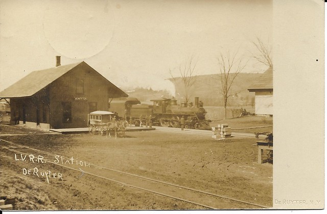 Lehigh Valley RR Depot, De Ruyter, NY 7-26-1907