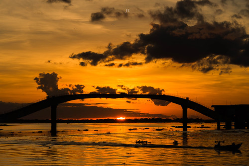 corumbá brazil bridge sunset boat landscape joséeduardonucci river water nature golden sky seasons tropical clouds nikon d800 landscapes southamerica
