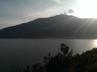 Tramonto sul lago di Como