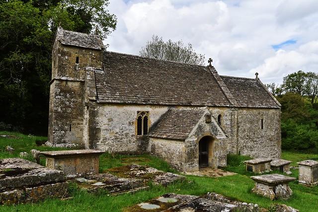 St Michael's Church in the village of Duntisbourne Rouse in Gloucestershire