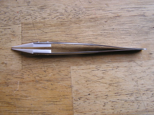 Tweezers, Ceramic, Bent Tip, Silver 12.7cm G205M - Top - €1.50 Aliexpress 15-06-2017 | by Lord Inquisitor
