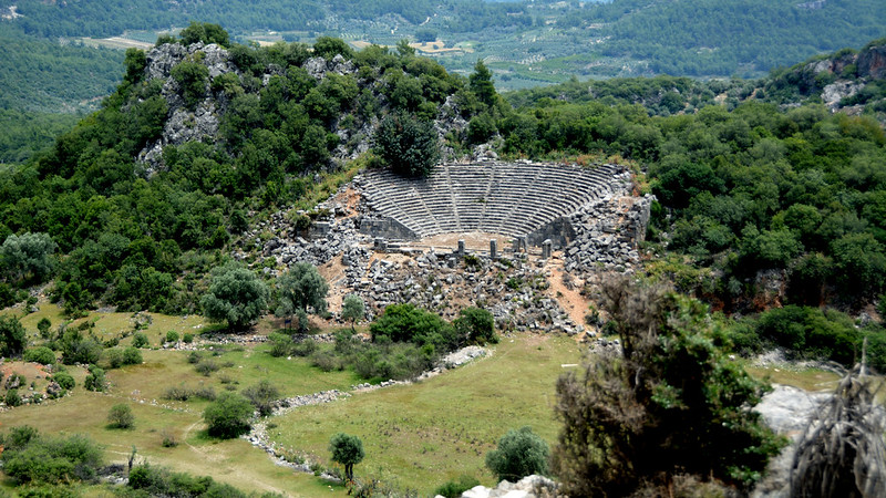 PINARA   Ancient Lycian City.  Fethiye/Turkey.  The theatre of Pinara.