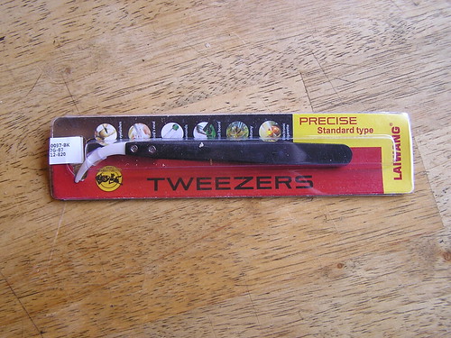 Tweezers, Ceramic, Curved Tip, Black 12.7cm G205M - Front - €1.45 | by Lord Inquisitor