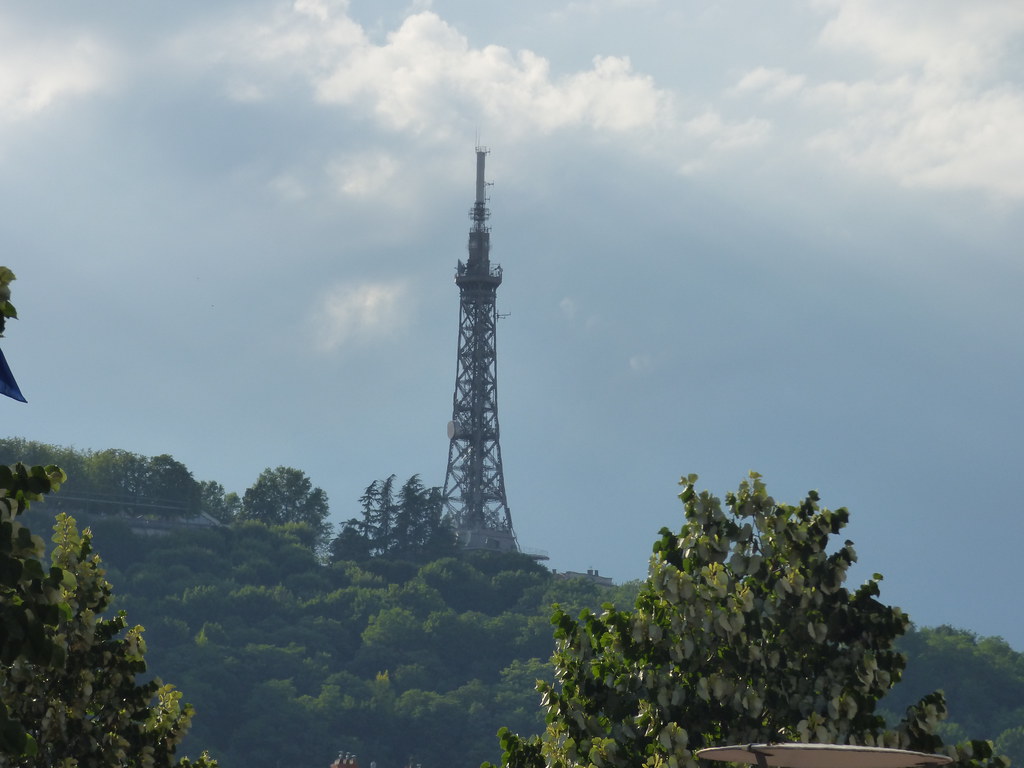 Vieux Lyon - Metallic tower of Fourvière
