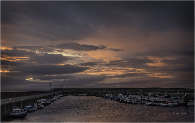 Sunset, Hopeman Harbour