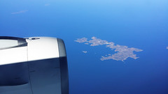 Island of Patmos seen from flight FB572 (Greece)