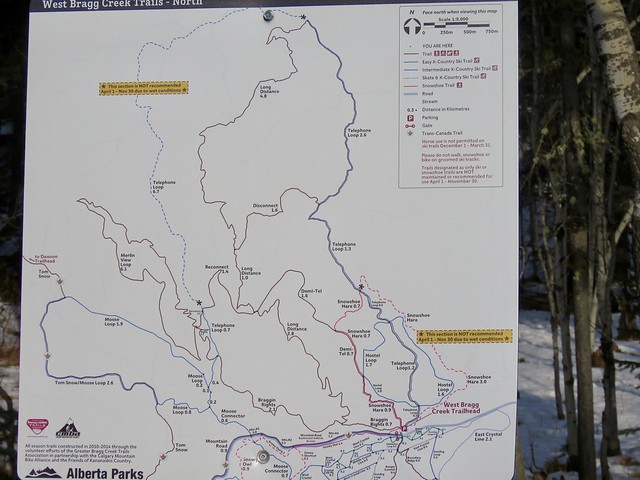 West Bragg Creek Winter Hike - Various trails - There's a lot of trails to choose from!