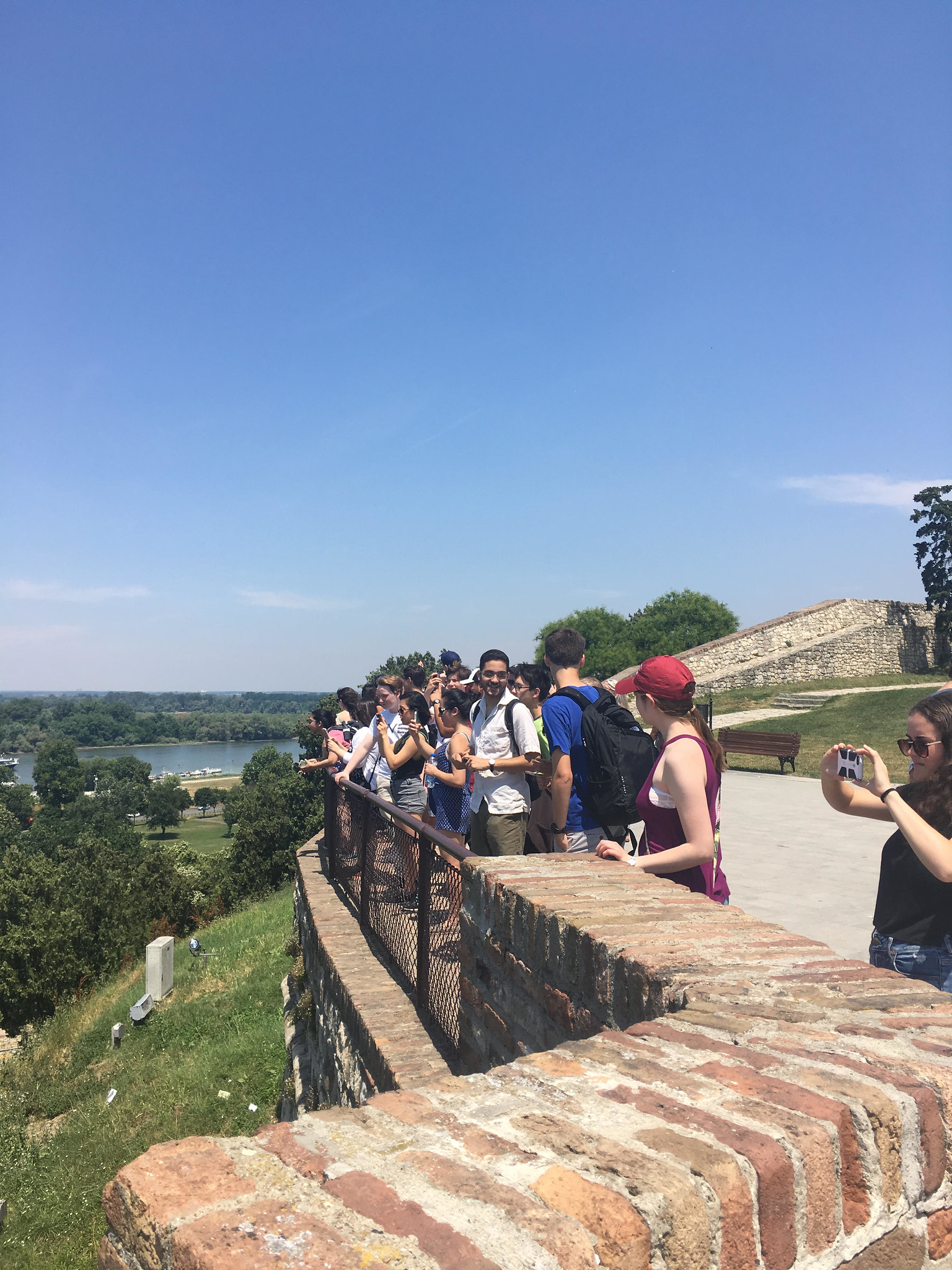 Students at the fortress in Belgrade