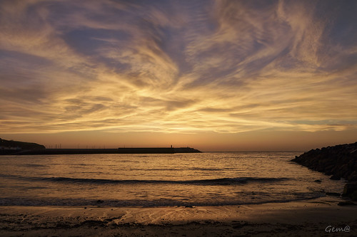 sunrise seascape beach sand sky light coast amanecer playa asturias españa spain
