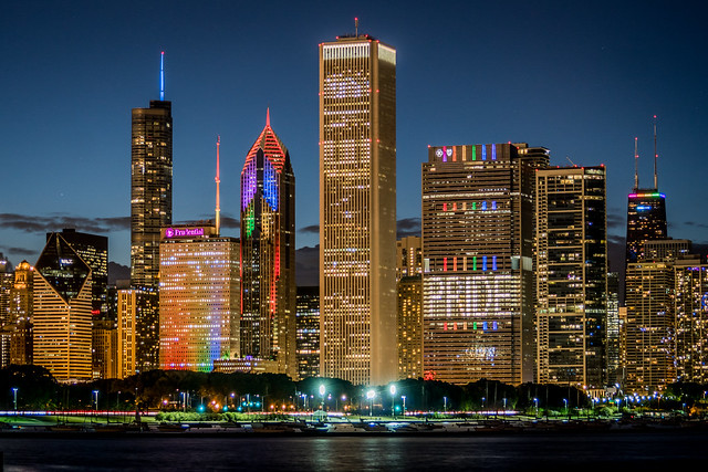 Chicago Pride Rainbow Skyline
