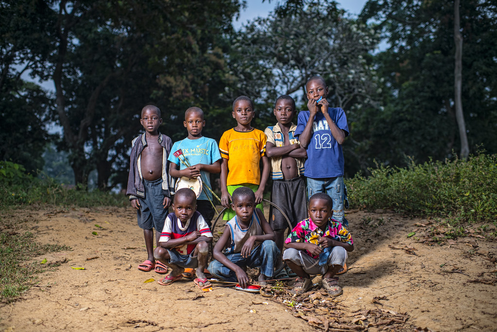 Portraits of children, Lukolela, Democratic Republic of Congo.