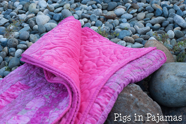 Baby Girl Pink Jelly Roll Race Quilt