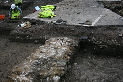 Footings of St Augustine's Abbey wall