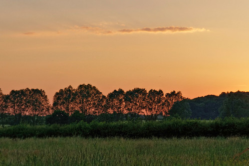 evening dusk sunset panton lincolnshire fields