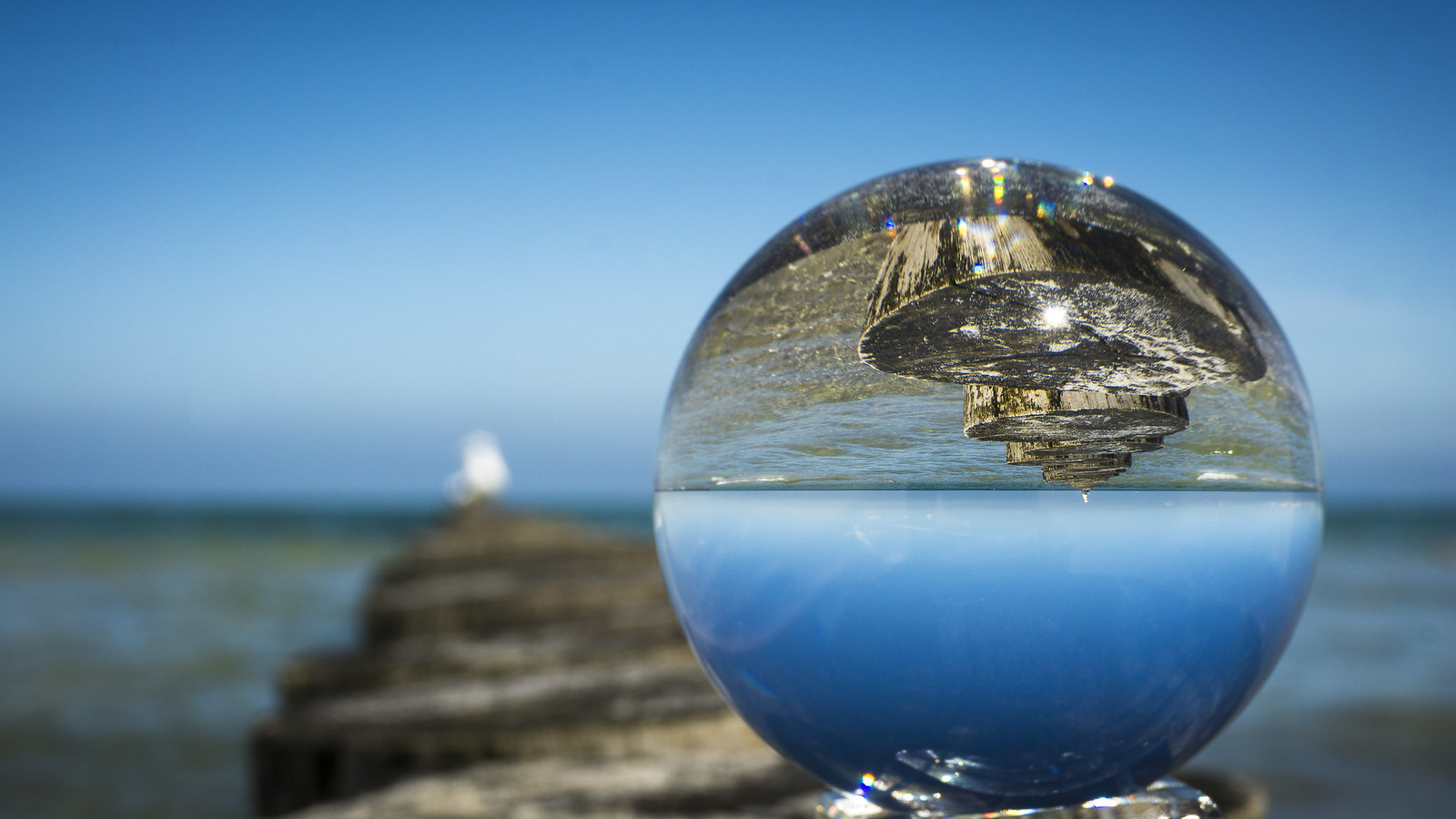 Glass Ball at the beach - 1347