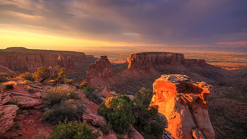 colorado national monument grand junction view sunset