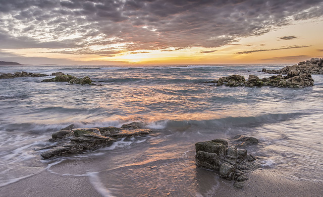 Sunset at Repibelo beach