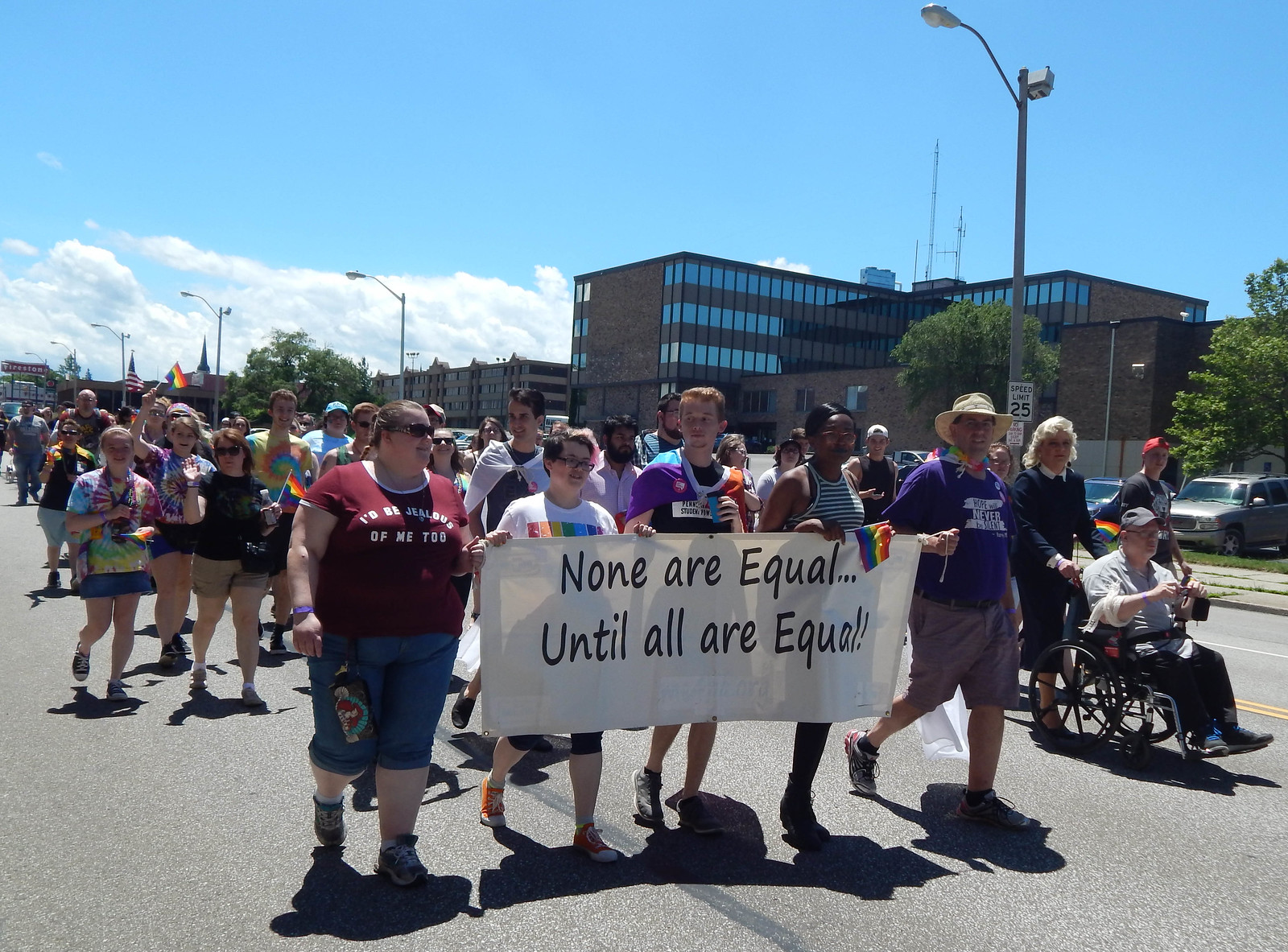 On June 24, 2017, Erie celebrated 25 years of Pride events with the 2017 Erie Pride March and Fest. It is estimated that about 750 people attended the festivities. Both local TV crews as well as the Erie Times News covered the event. MIC.com was back agai