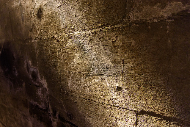Architectural graffiti in the Rosslyn Chapel 'crypt'