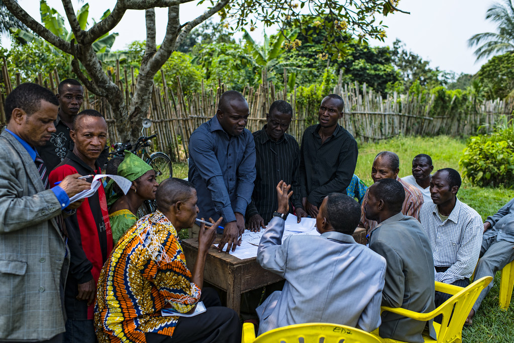 Workshop group part of project COBAM. Lukolela, Democratic Republic of Congo.