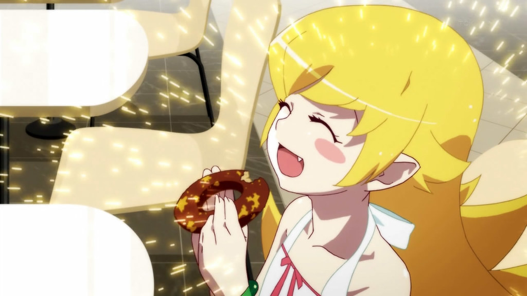 nisemonogatari-10-shinobu-donuts-happiness-bliss-joy-smile-delicious-light.