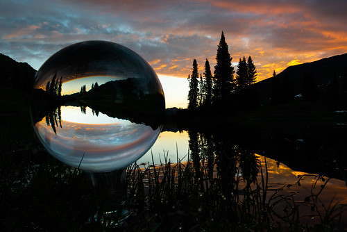 sunrise paradisedivide reflection refracted timberline colorado crystalball focusstacked lake snow amalong crestedbutte sunrays5 coth