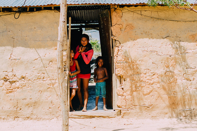 Children in Mud House, Colombia