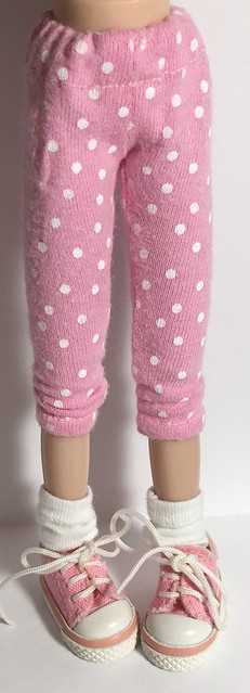 Pink And White Dots...Leggings For Blythe...