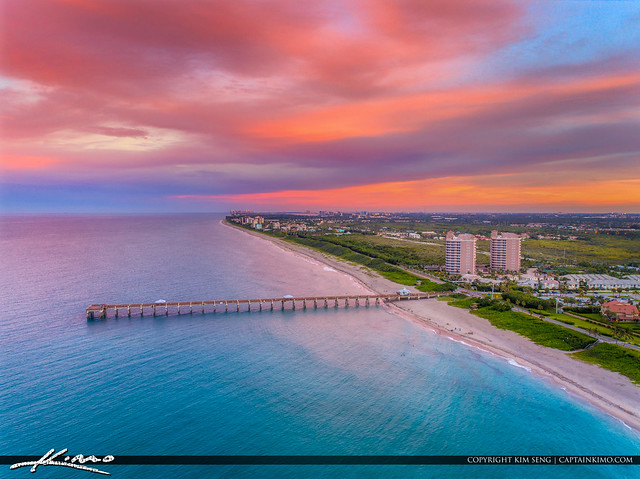 Amazing Clouds Over Juno Beach Pier to the South