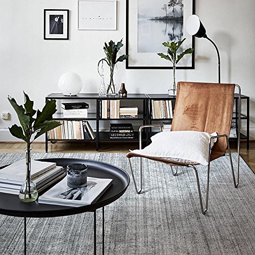 DCY Rug laine et soie tapis tissés à la main moderne plaine salon zone de table basse tapis , 300cm * 400cm , gray | by Mon Beau Chez Moi