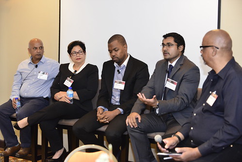 TTIGF 2017 expert panellist (left to right)- Prof. Patrick Hosein, Dr. Kim Mallalieu, Kurleigh Prescod, Kirk Sookram and moderator, Mark Lynderday