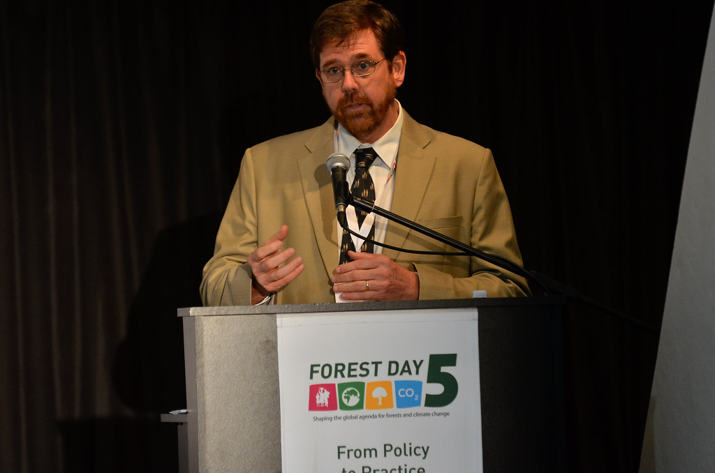 CIFOR scientist, Louis Verchot. Press conference at Forest Day 5, Durban, South Africa, December 4, 2011.
