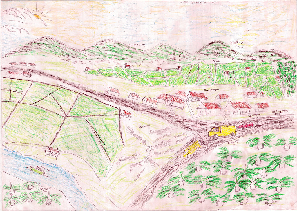 2b Future: This child foresees the forests of their area replaced by large-scale development of agriculture and roads.