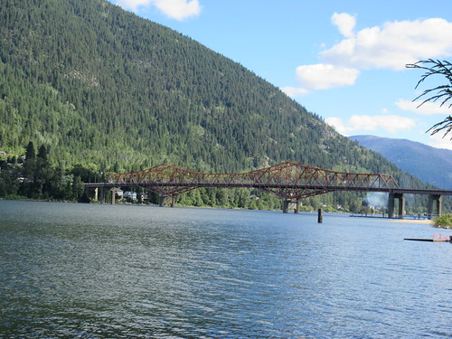 nelson bc british columbia canada waterfront lake bridge