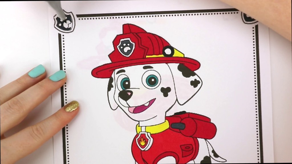 Paw Patrol Coloring Book Videos For Kids Chase Skye And Ma Flickr