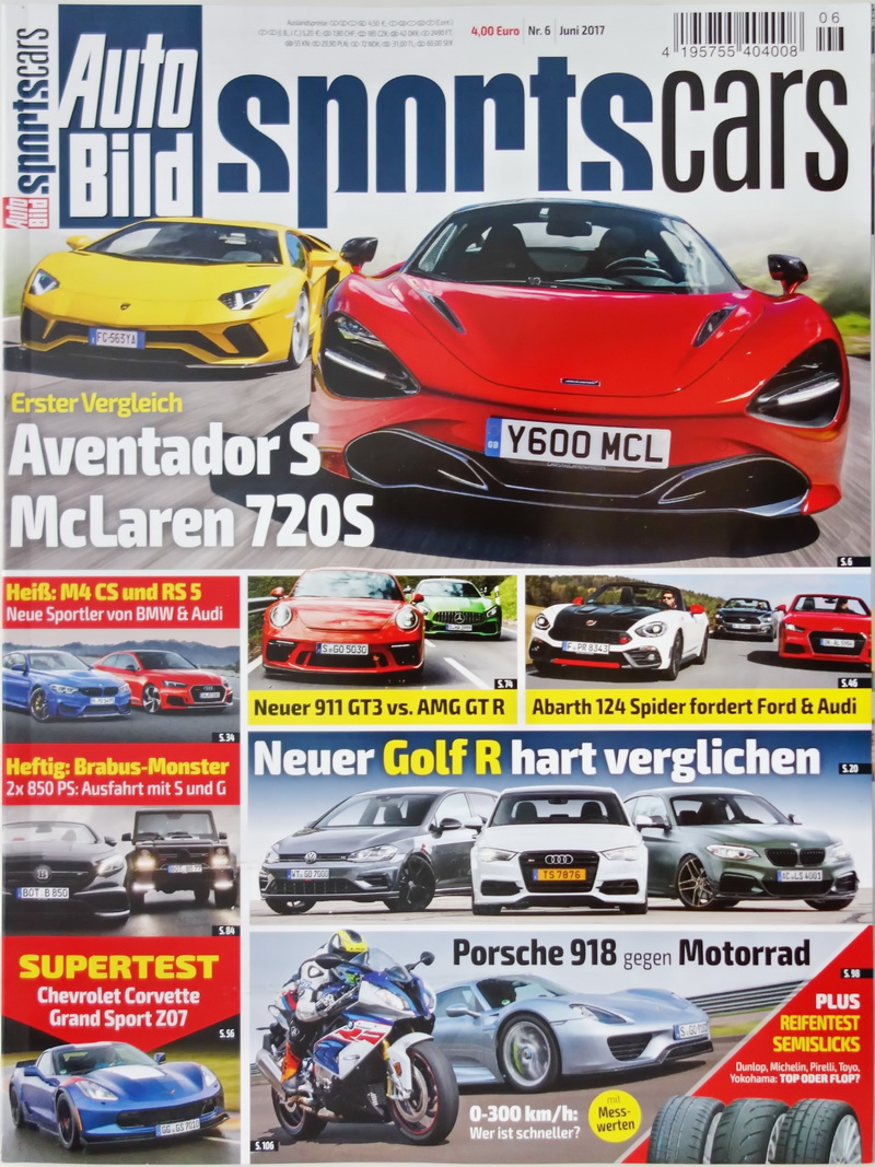 Image of Auto Bild Sportscars - 2017-6 - cover
