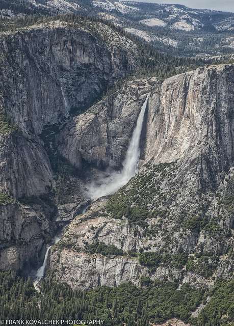 Upper and Lower Yosemite Falls from Glacier Point