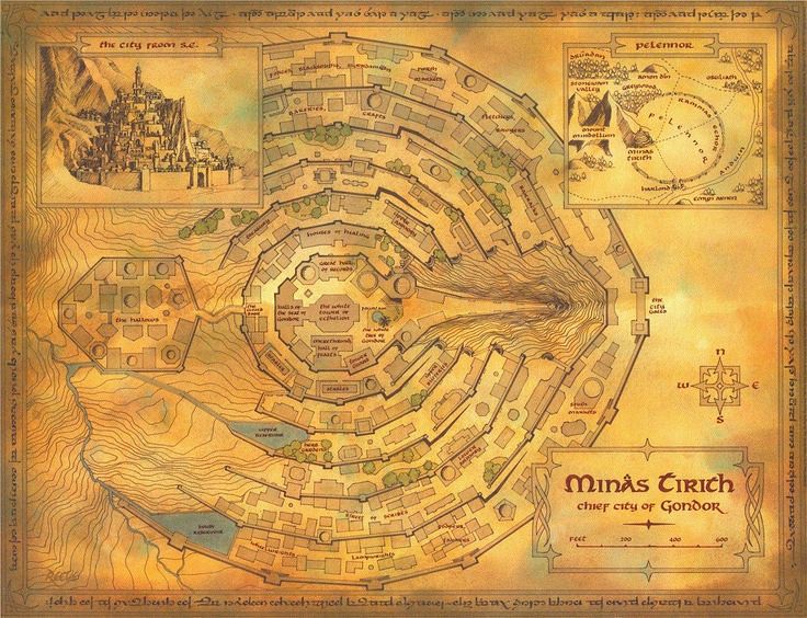 Minas Tirith - Lord of the Rings Map 